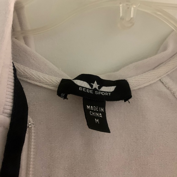 Bebe Sport White Zip Up Hoodie - Picture 6 of 7